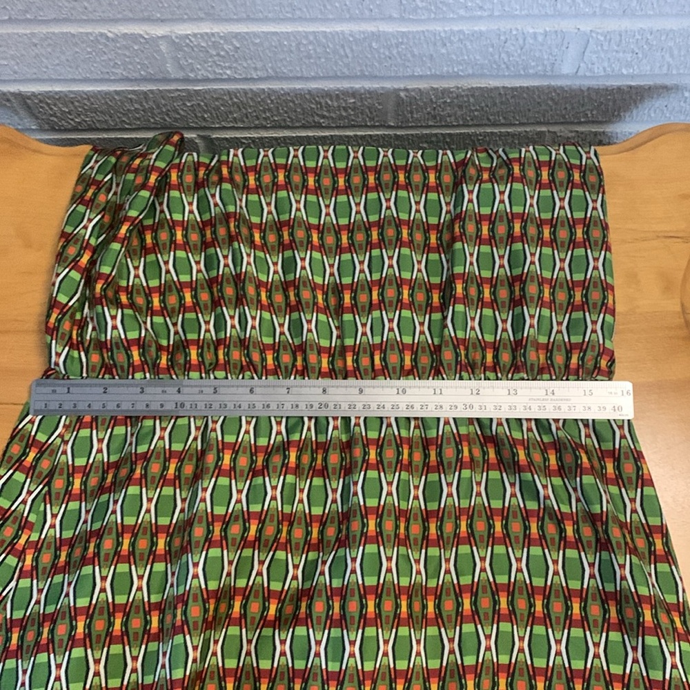 Cynthia Steffe Size 6 100% Silk Sleeveless Green Orange Dress Tiered Ruffles - Picture 10 of 13